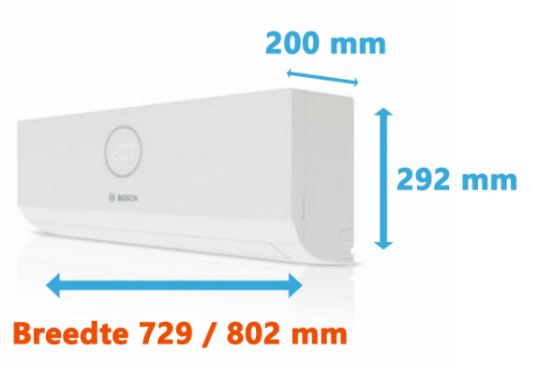 Smalle airco: Bosch 3000i