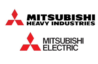 Mitsubishi Electric en Mitsubishi Heavy Industries logo's