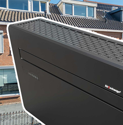 Airco zonder buitenunit bij een rijtjeshuis