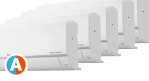 Multi-split airco met 5 binnenunits